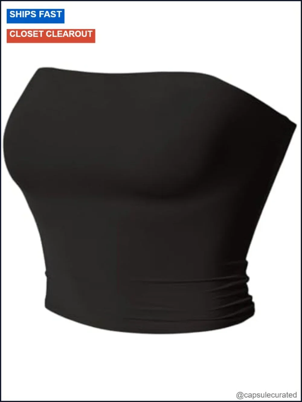 Strapless Tube Top Y2K Crop Bandeau Casual Summer Top Non-Slip Silicone